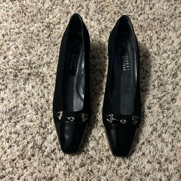 Stuart Weitzman Black Heels with Silver Accents - Picture 9 of 10